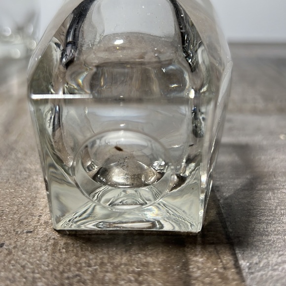 Clear Glass Old Fashion Glasses Set of Three Vintage - Picture 5 of 5